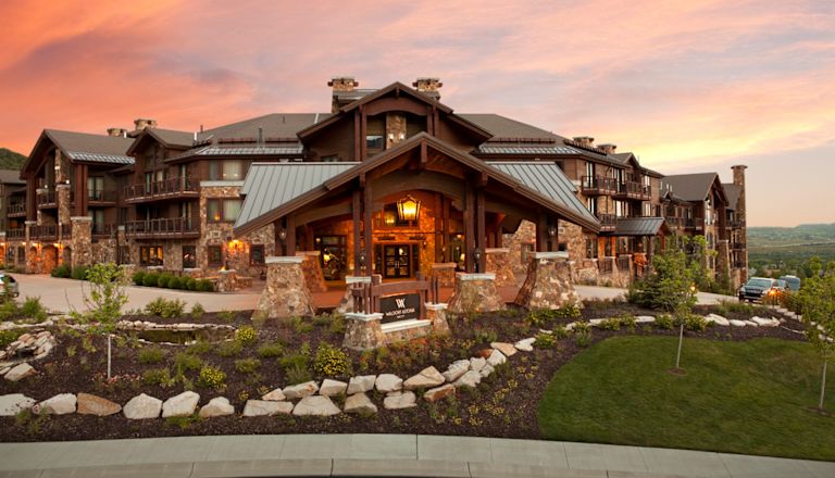 WA Park City exterior at sunset