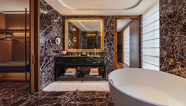 One Bedroom Suite Bathroom View of Bathtub and Sink