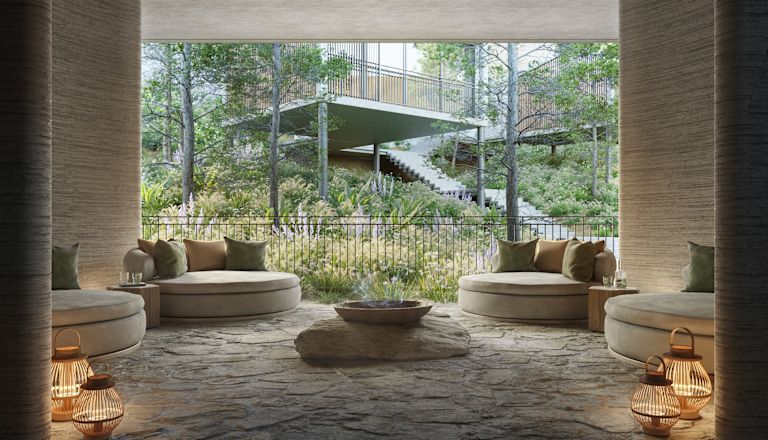 Área de lounge del spa