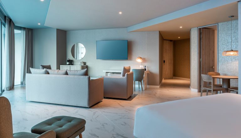 Sala de estar de la suite