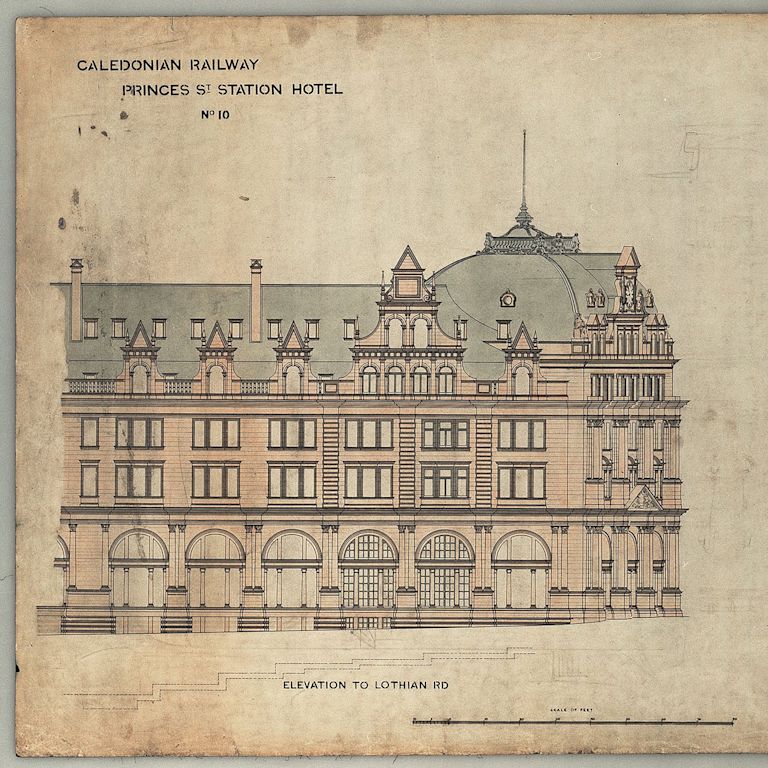 Graphic of Caledonian railway building