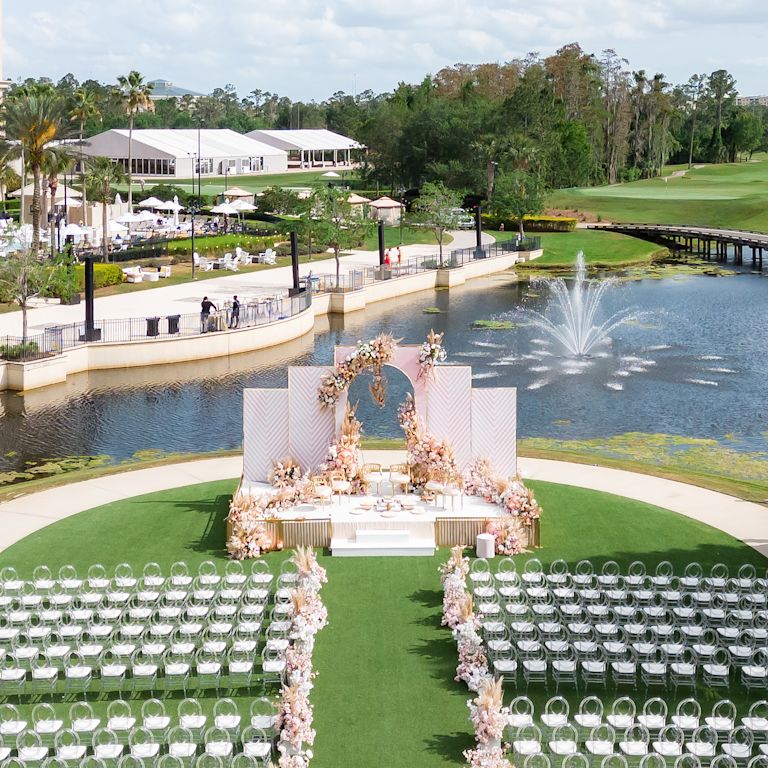 Disposición para bodas al aire libre