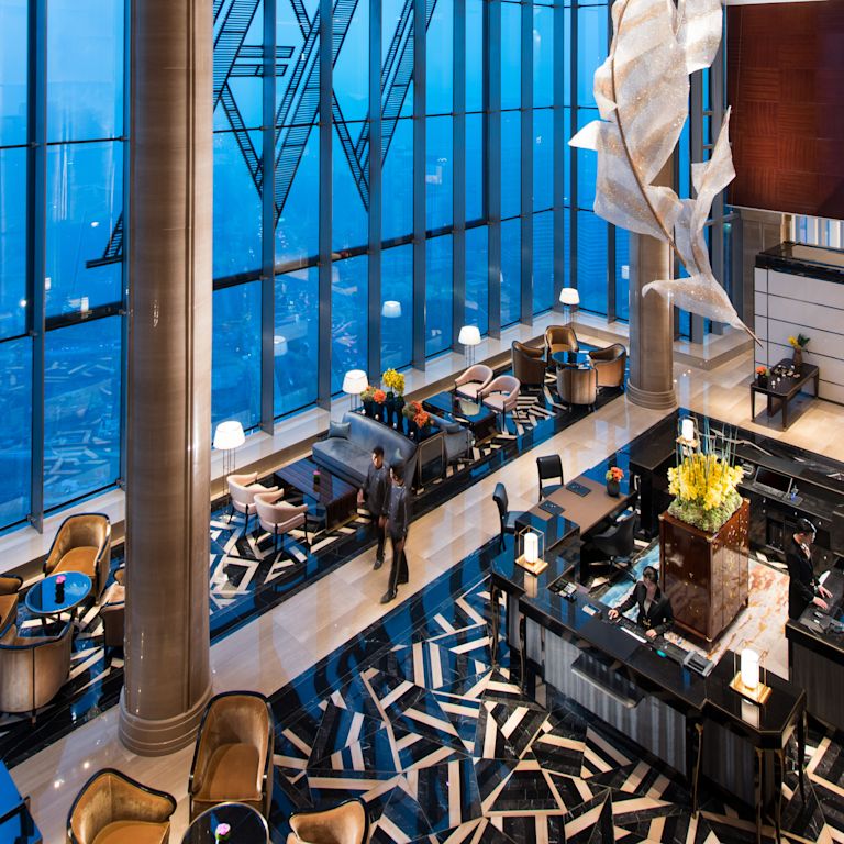 Lobby Seating Area with Bar Counter