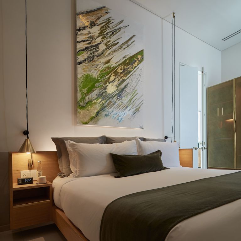 dettagli del letto e della camera