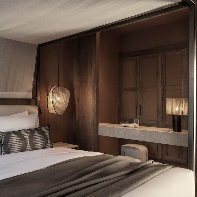 Large Bed in a Hotel Suite
