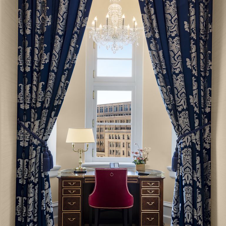 Desk in room
