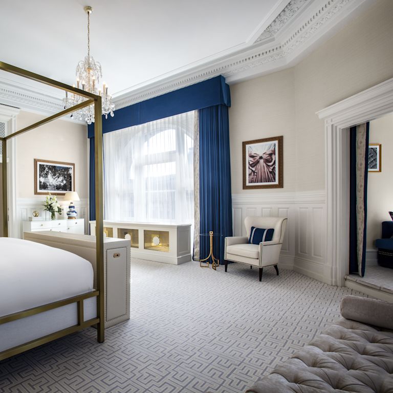 Franklin suite bedroom with chair in room