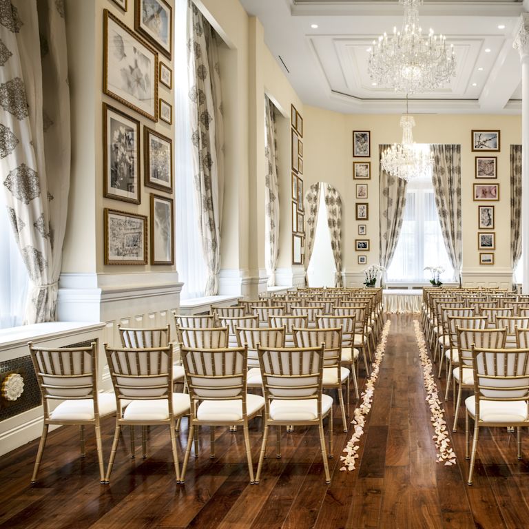 Franklin Round Ballroom Wedding Ceremony seating setup