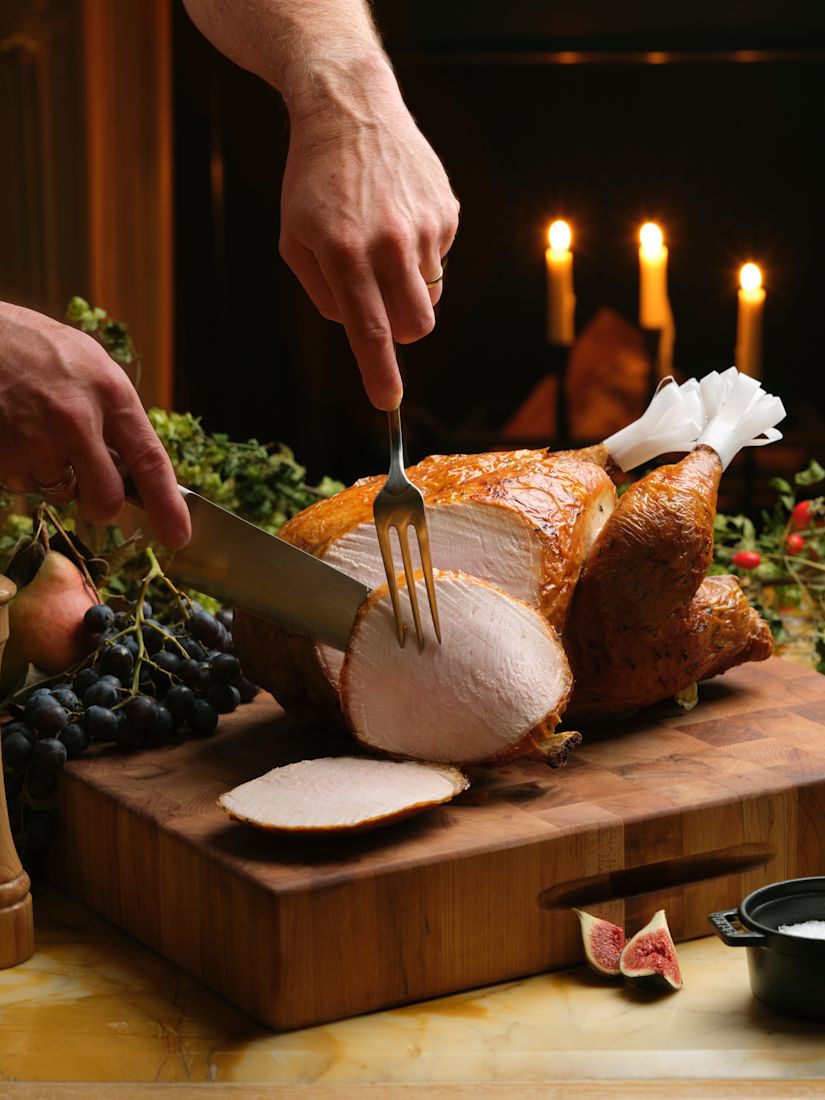 Chef carving turkey-next-transition