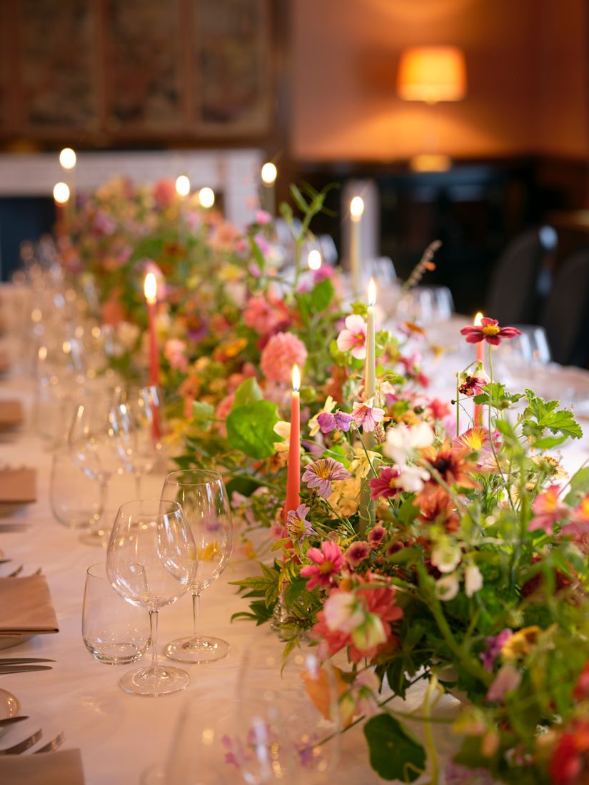 Table set up with fresh floral centerpiece-previous-transition