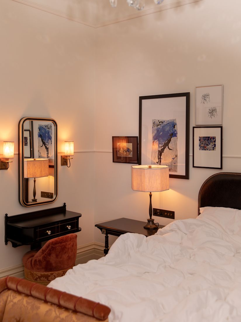 Guestroom image bed and lights