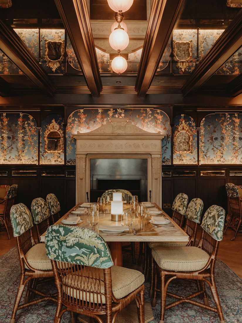 Tables Set for Dining at Fireplace Restaurant-next-transition