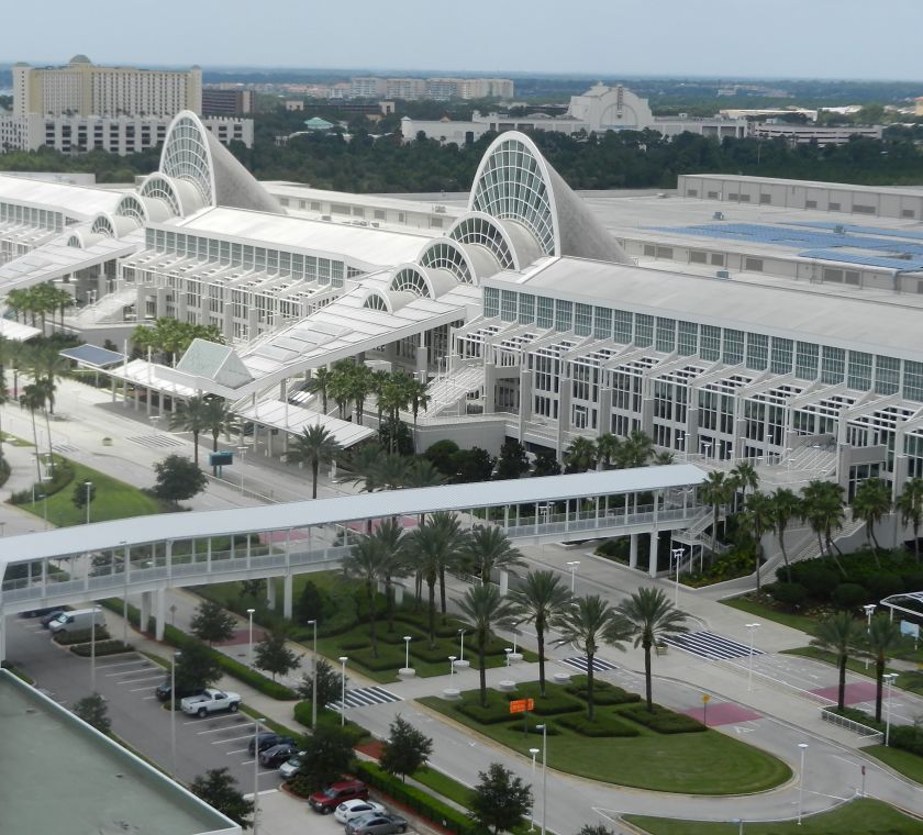Convention center aerial shot