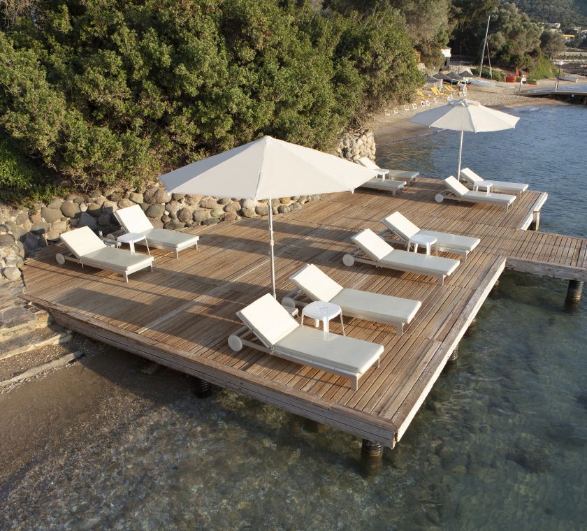 Beach Pier Deck with Loungers