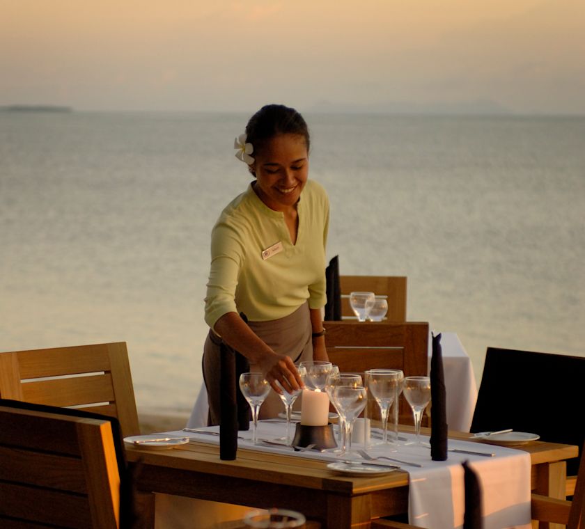 outdoor seating for dining space