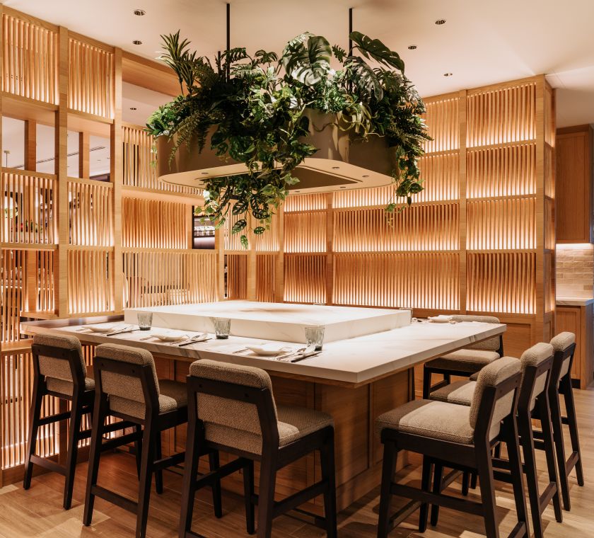 Chatterbox Resturant bar table setup