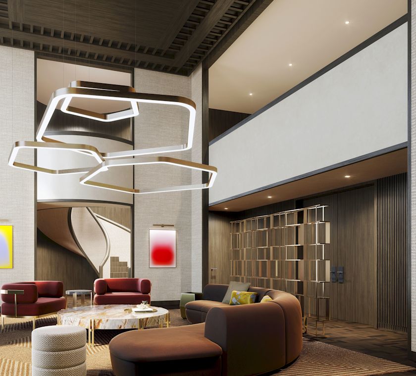 Presidential Suite Living Room With Couch and Chairs