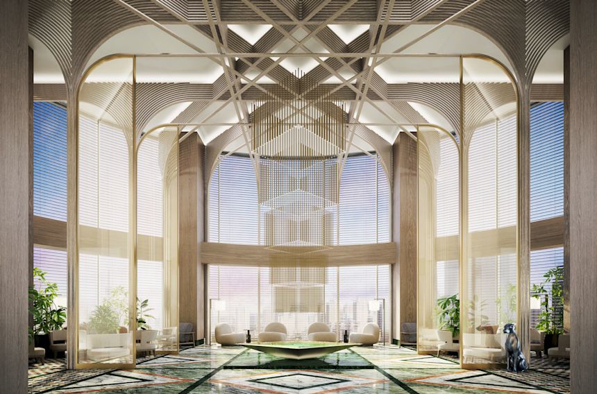 Salotto nella Sky Lobby