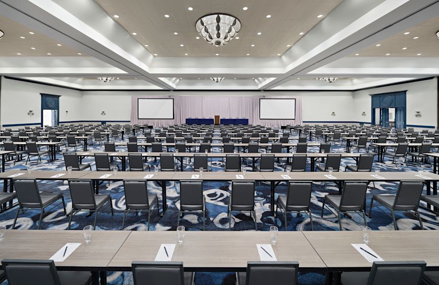 Meeting room in presentation style-transition