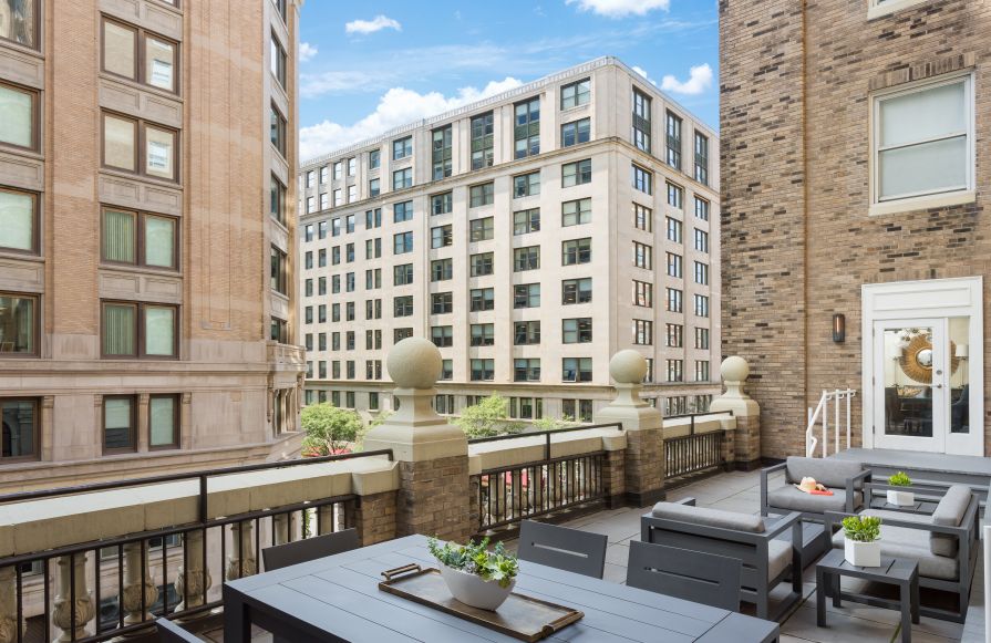 Terrace with comfortable seating-transition