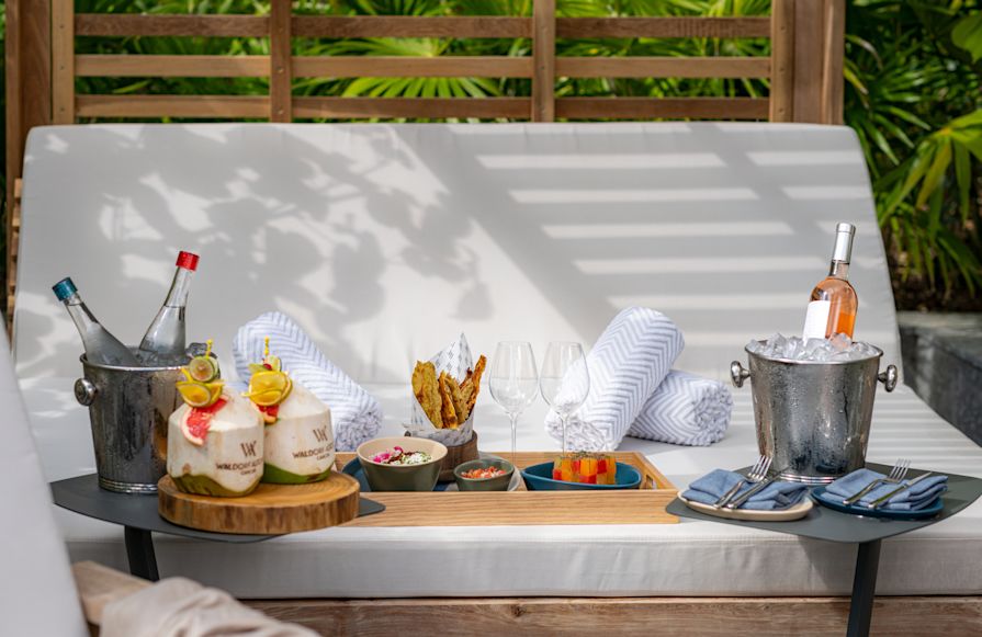 food and drinks at outdoor lounge area-previous-transition