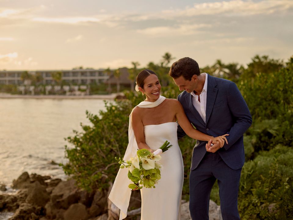 Bride and Groom at the beach