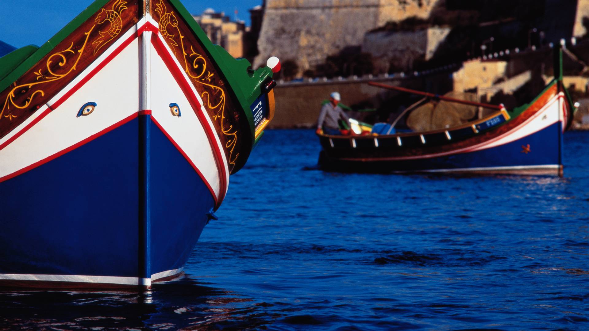 Marsaxlokk harbor with boats