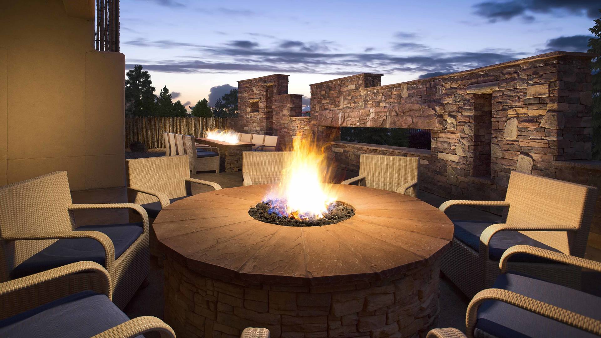 Fire pit seating view