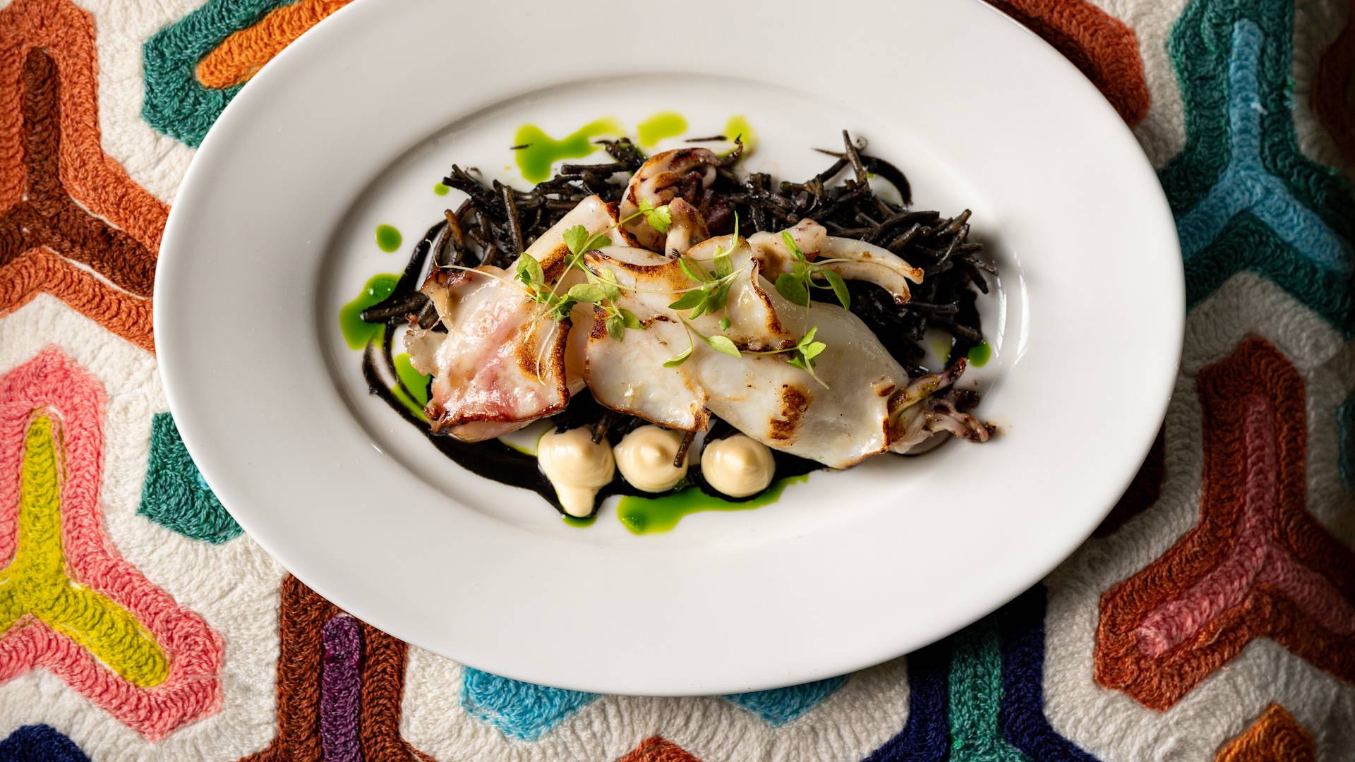 a Dish on a Table at Jose by Pizarro Restaurant