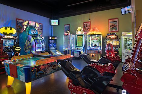 Tampilan mesin arkade rekreasi