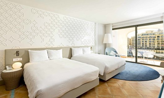 guest room, 2 queen beds, balcony view
