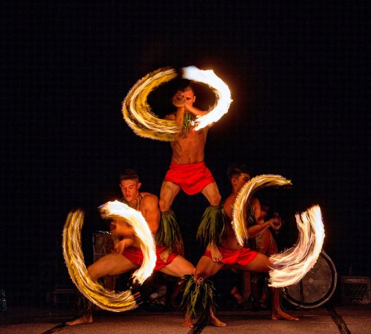 Luau tribal fire performance