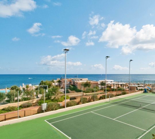 Day time view of the tennis Court