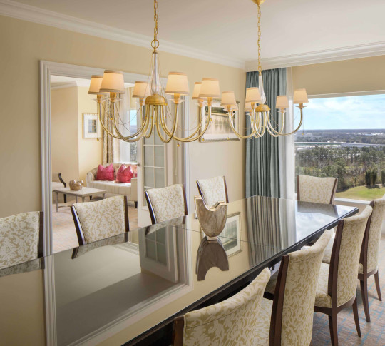 Presidential Dining Area with view of outside from window