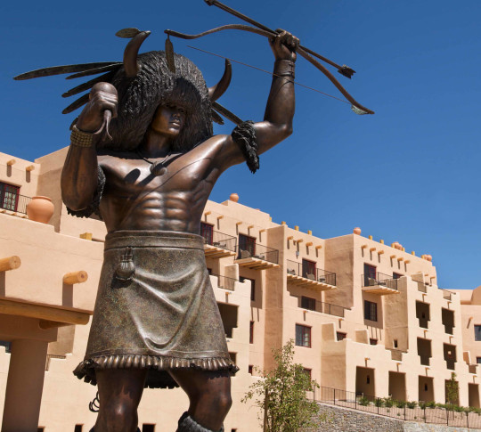 Statue of Warrior outside hotel