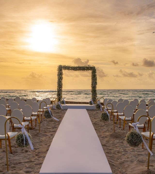 wedding arch by the sea