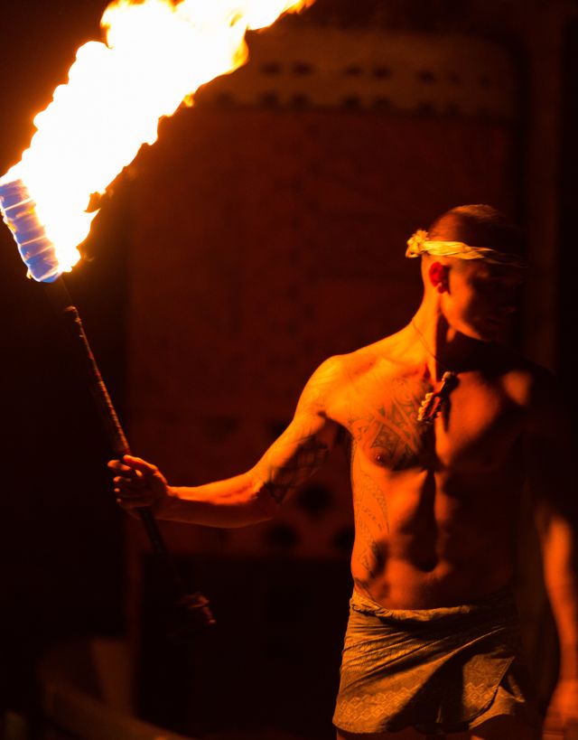 Man holding a torch
