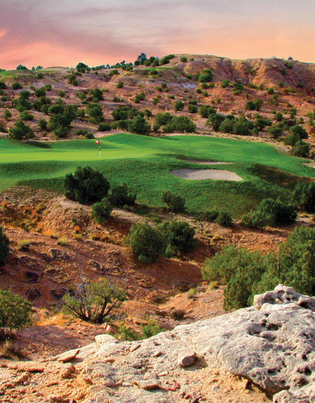 Golf course landscape view