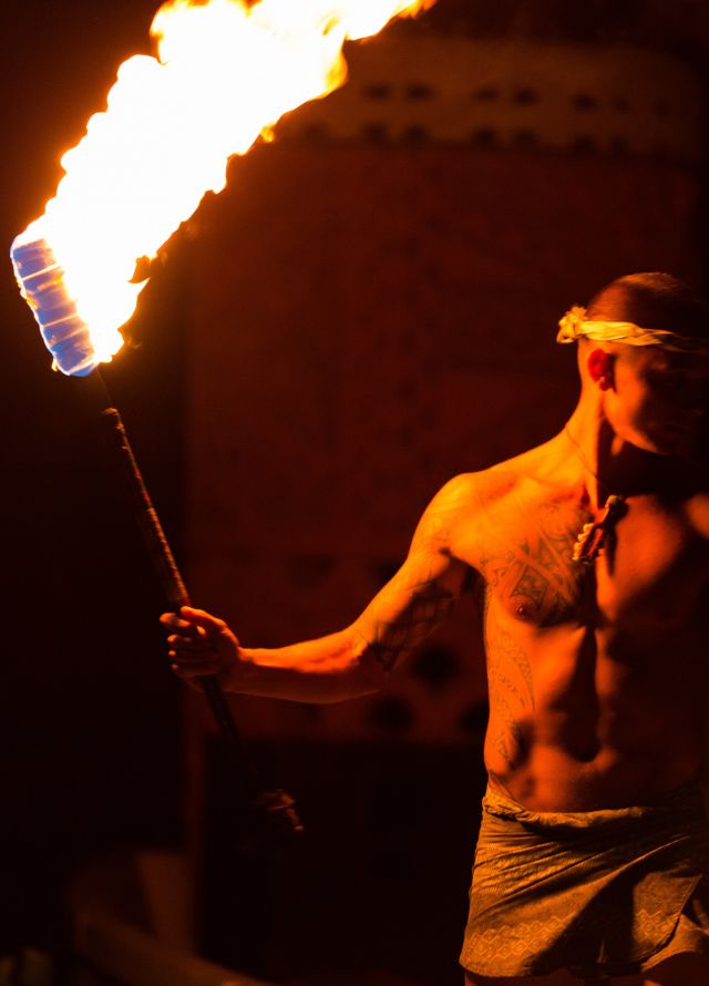 Man holding a torch