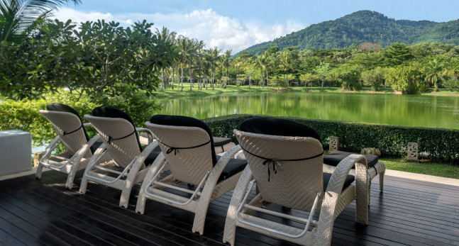 spa terrace lounge chairs