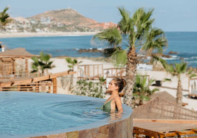 Woman in Hot Tub