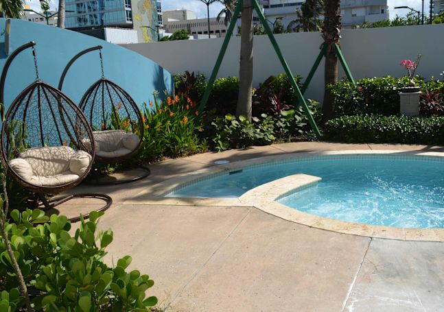 Outdoor whirlpool view