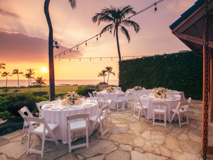 Outdoor wedding reception