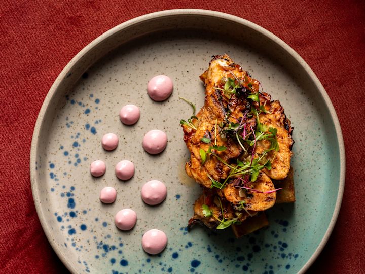 Food on a Plate at Ray's Grill