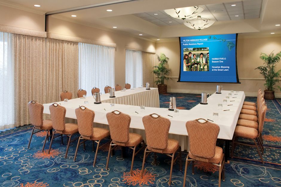 Meeting Room With U-Shaped Conference Table