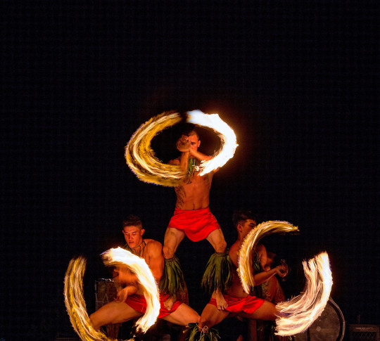 Luau tribal fire performance