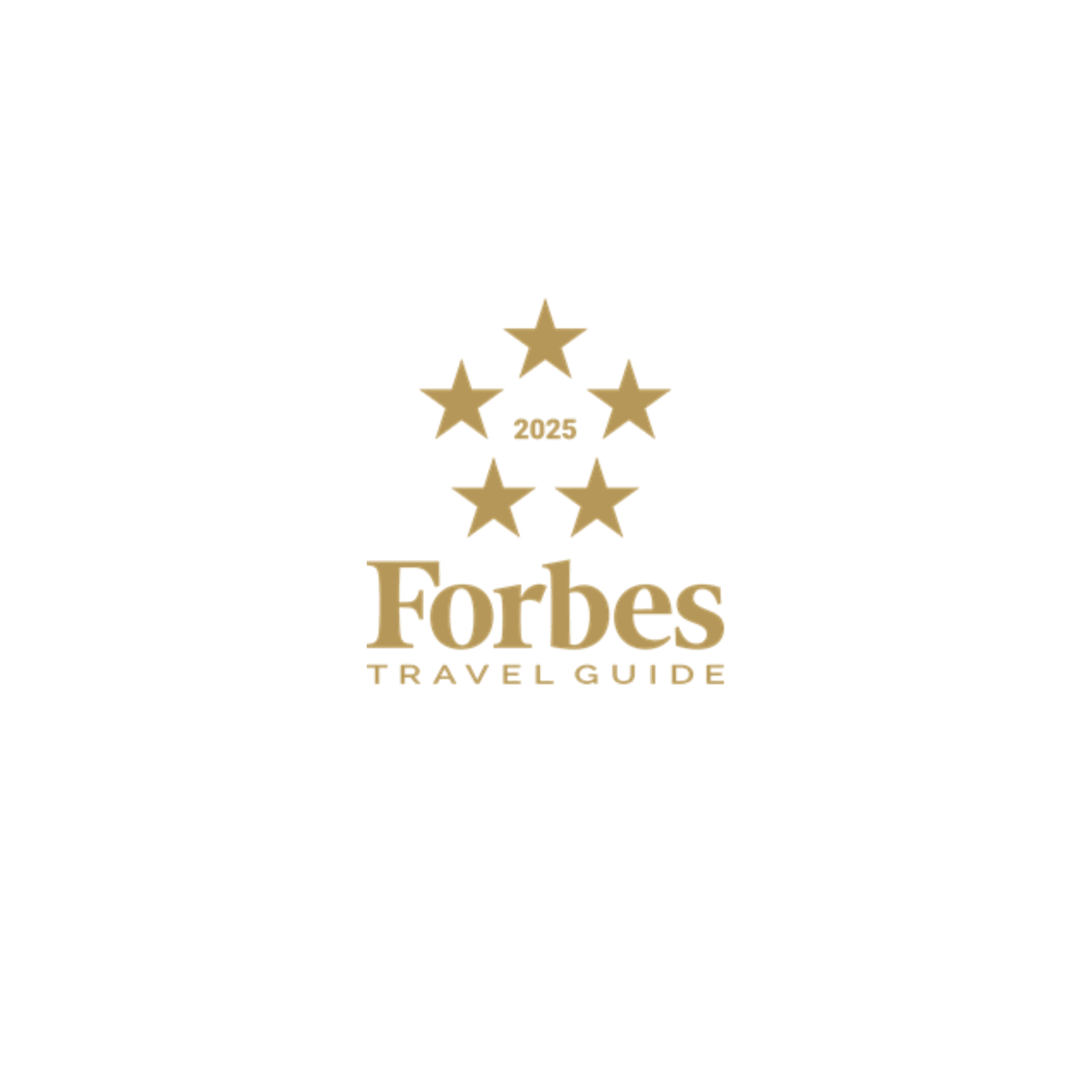 2025 Forbes Travel Guide Award with Five Golden Stars